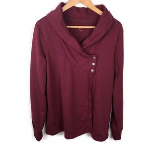 Danskin French Terry Wrap Cardigan Sweater